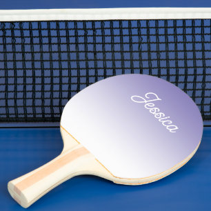 (bewerkbaar) Lichte Paarse Kleur Ombre & Jouw teks Tafeltennisbatje