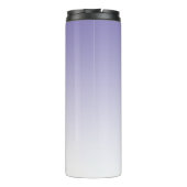 (bewerkbaar) Lichte Paarse Kleur Ombre & Jouw teks Thermosbeker (Achterkant)