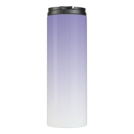 (bewerkbaar) Lichte Paarse Kleur Ombre & Jouw teks Thermosbeker (Achterkant)