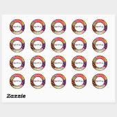bewerkbaar lijst cirkelstijl ronde sticker (Vel)