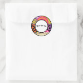 bewerkbaar lijst cirkelstijl ronde sticker (Tas)