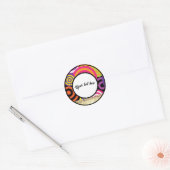 bewerkbaar lijst cirkelstijl ronde sticker (Envelop)
