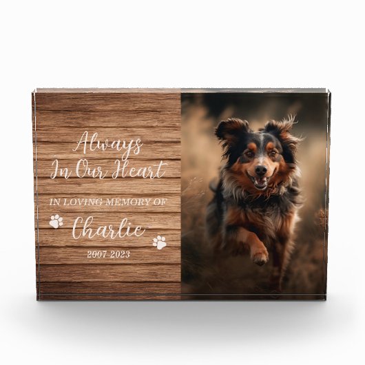 bewerkbaar Lijst in liefdevolle herinnering van Fotoblokken (Voorkant)