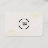 Bewerkbaar LOGO & QR code elegant ontwerp Visitekaartje (Achterkant)