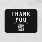 Bewerkbaar Logo Retro Zwart Wit Bedank Verpakking Informatiekaartje (Voorkant)