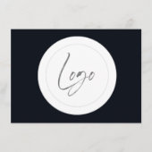 Bewerkbaar logo zwart & wit cue kaarten (Voorkant)