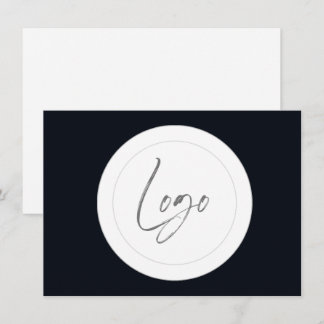 Bewerkbaar logo zwart & wit cue kaarten