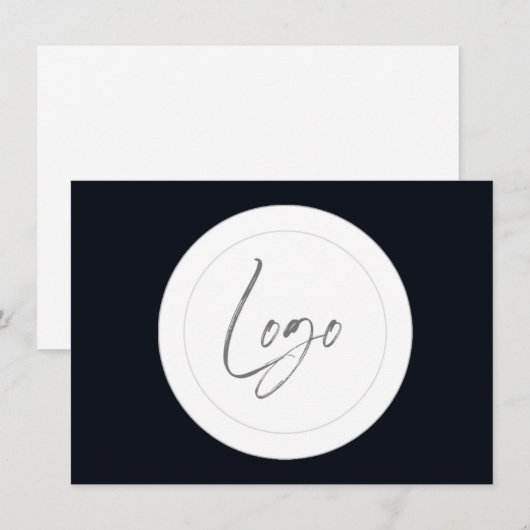Bewerkbaar logo zwart & wit cue kaarten (Voorkant / Achterkant)