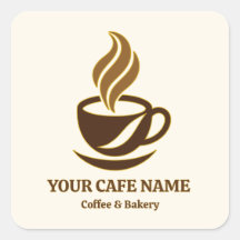 Bewerkbaar Logoontwerp voor Cafésticker bij Openin