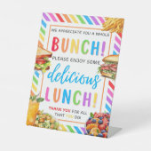 BEWERKBAAR Lunch Waardering Teken, Lunch Leraar Reclamebord Met Voetstuk (Voorkant)