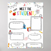 Bewerkbaar Maak kennis met de Student sjabloon Poster (Voorkant)