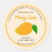 Bewerkbaar Mango Jam Label (Voorkant)