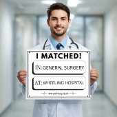 Bewerkbaar Match Day Bord Medische Afstuderen Poster