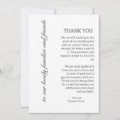 Bewerkbaar menu Bedankt sjabloon (Voorkant)