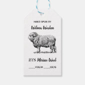 Bewerkbaar Merino Wool Label Cadeaulabel (Voorkant)