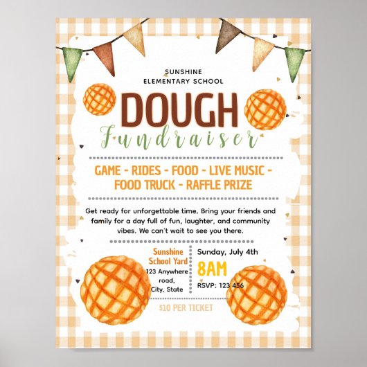 Bewerkbaar Mexicaans brood flyer Poster (Voorkant)