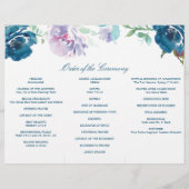 Bewerkbaar Midnight Blooms Drievoudig Huwelijkspro Flyer (Achterkant)