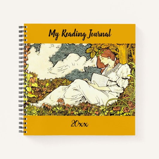 Bewerkbaar Mijn leesjournaal Notitieboek (Voorkant)