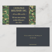 Bewerkbaar militair vistuig visitekaartje (Voorkant / Achterkant)