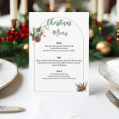 Bewerkbaar minimalistisch kerstmenu menu