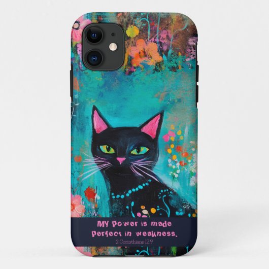 Bewerkbaar mobiele telefoon Hoesje met bijbelvers (Achterkant)