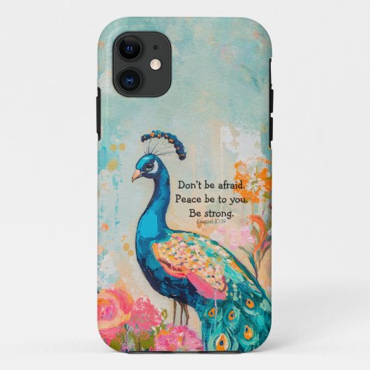 Bewerkbaar mobiele telefoon Hoesje met bijbelvers (Achterkant)