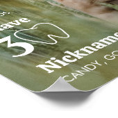 Bewerkbaar Modern 1e Verjaardag Foto Mijlpaal teke Poster (Hoek)