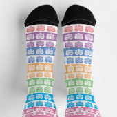 BEWERKBAAR MODERN BESTE MAM KLEURRIJKE STREEP SOKKEN (Top)