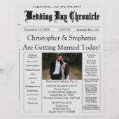 Bewerkbaar Modern Chic Photo QR Code Trouwprogramm (Voorkant / Achterkant)