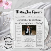 Bewerkbaar Modern Chic Photo QR Code Trouwprogramm