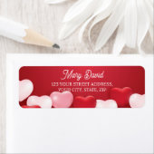 Bewerkbaar Modern minimaal rood retour adres label (Insitu)