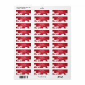 Bewerkbaar Modern minimaal rood retour adres label (Full Sheet)