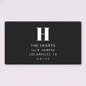 Bewerkbaar Modern Retouradres & Monogram | Zwart Labels