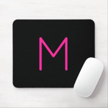 Bewerkbaar Modern Roze & Zwart Monogram