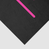 Bewerkbaar Modern Roze & Zwart Monogram Tissuepapier (Detail)