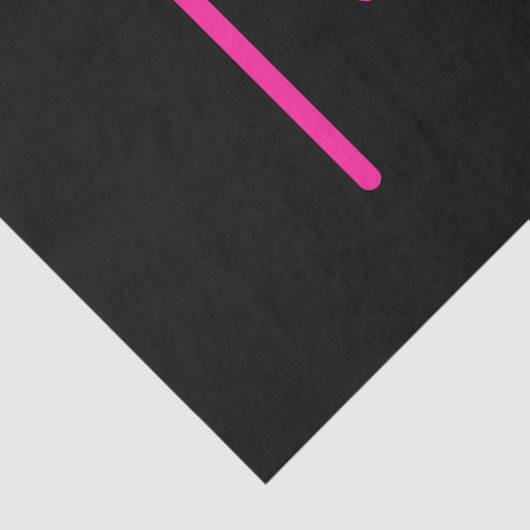 Bewerkbaar Modern Roze & Zwart Monogram Tissuepapier (Detail)