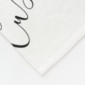 Bewerkbaar modern scripttekstpatroon | Zwart-wit Fleece Deken (Hoek)
