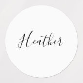 Bewerkbaar modern scripttekstpatroon | Zwart-wit Labels (Design 2)