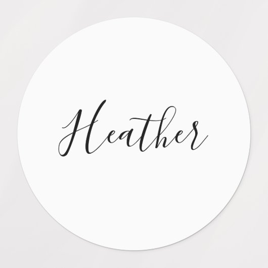 Bewerkbaar modern scripttekstpatroon | Zwart-wit Labels (Design 1)