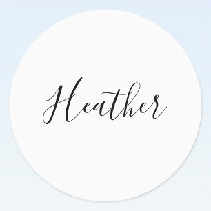 Bewerkbaar modern scripttekstpatroon   Zwart-wit Labels