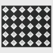 Bewerkbaar modern tekstontwerp & uw logo cadeaupapier (Vlak)