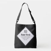 Bewerkbaar modern tekstontwerp & uw logo crossbody tas (Achterkant)