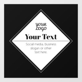 Bewerkbaar modern tekstontwerp & uw logo raamsticker