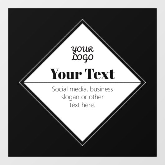 Bewerkbaar modern tekstontwerp & uw logo raamsticker (Vel)