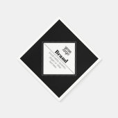 Bewerkbaar modern tekstontwerp & uw logo servet (Hoek)