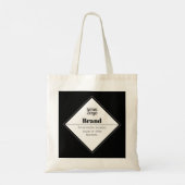 Bewerkbaar modern tekstontwerp & uw logo tote bag (Achterkant)