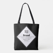Bewerkbaar modern tekstontwerp & uw logo tote bag (Achterkant)