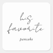 Bewerkbaar Modern Zijn Favoriete Script Trouwgunst Vierkante Sticker (Voorkant)