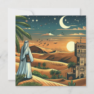 Bewerkbaar Moge Allah je kracht en geduld geven Feestdagenkaart