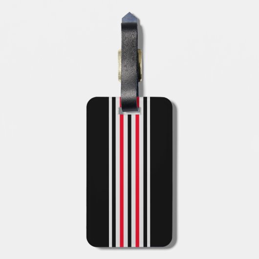 Bewerkbaar Monogram Initiaal Trini naar de Bone Bagagelabel (Achterkant verticaal)